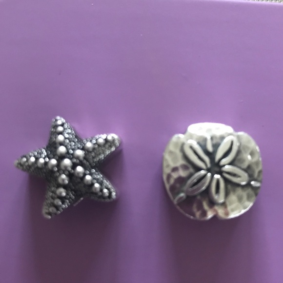 Lori Bonn Starfish and Sand Dollar Slide Charms - Picture 1 of 1